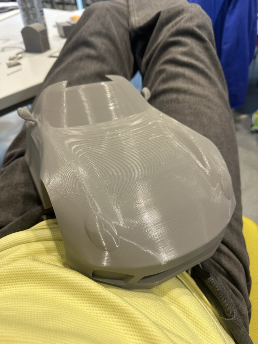 Raw 3D printed Porsche GT body