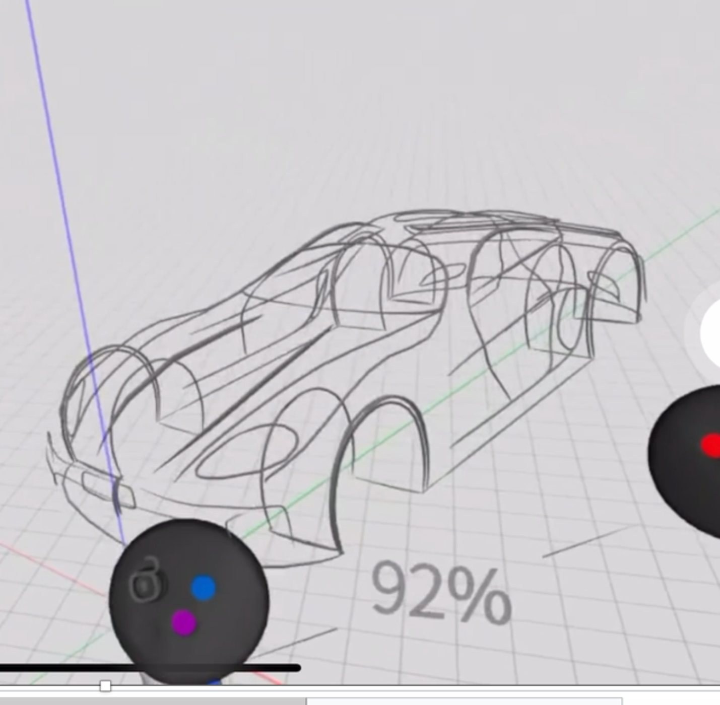 Gravity Sketch VR sketching screenshot