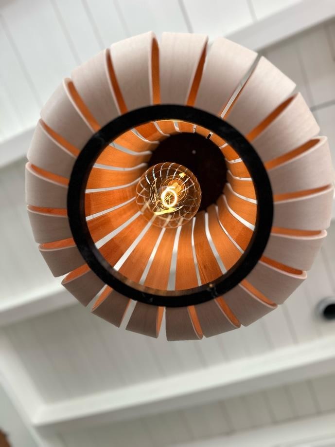 Finished lamp seen from below