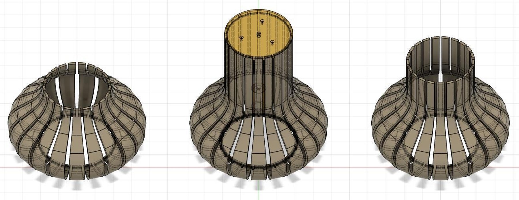 Fusion 360 lamp form variations